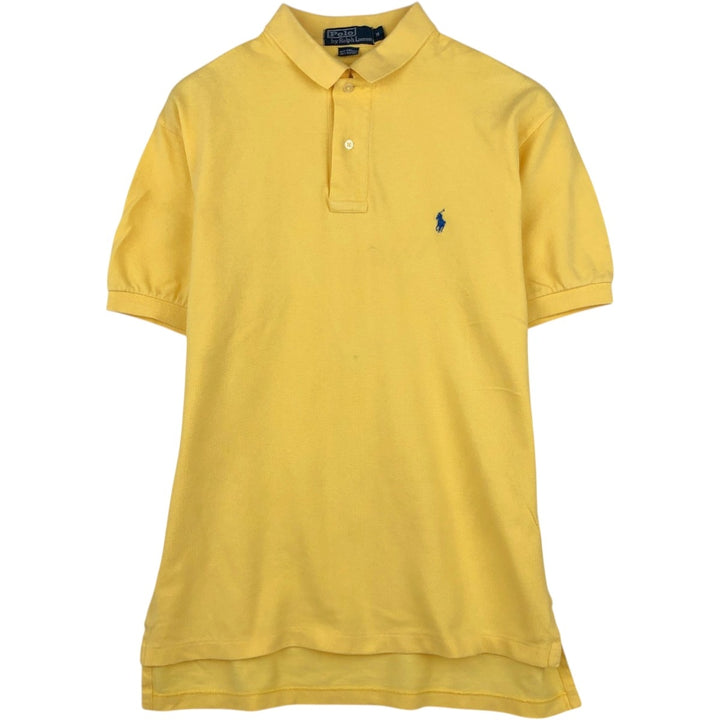 Ralph Lauren POLO by Ralph Lauren short sleeve polo shirt, men's size M cotton yellow type Vintage Second Hand