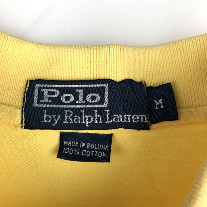 Ralph Lauren POLO by Ralph Lauren short sleeve polo shirt, men's size M cotton yellow type Vintage Second Hand