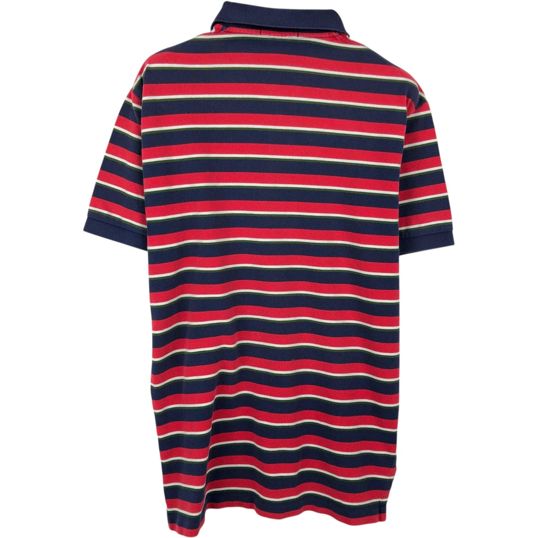 Ralph Lauren POLO by Ralph Lauren short sleeve striped polo shirt, men's size M cotton tricolor color Vintage Second Hand