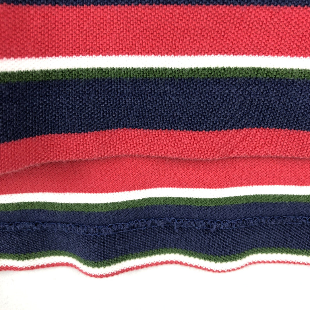 Ralph Lauren POLO by Ralph Lauren short sleeve striped polo shirt, men's size M cotton tricolor color Vintage Second Hand