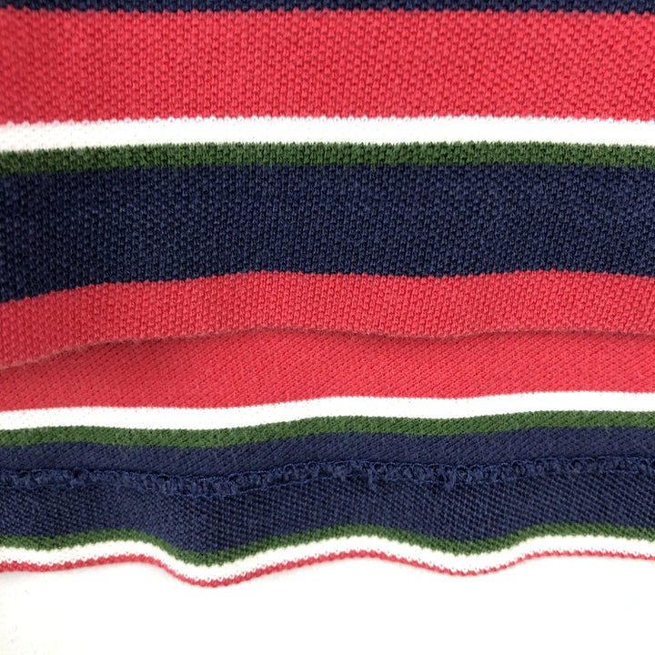 Ralph Lauren POLO by Ralph Lauren short sleeve striped polo shirt, men's size M cotton tricolor color Vintage Second Hand