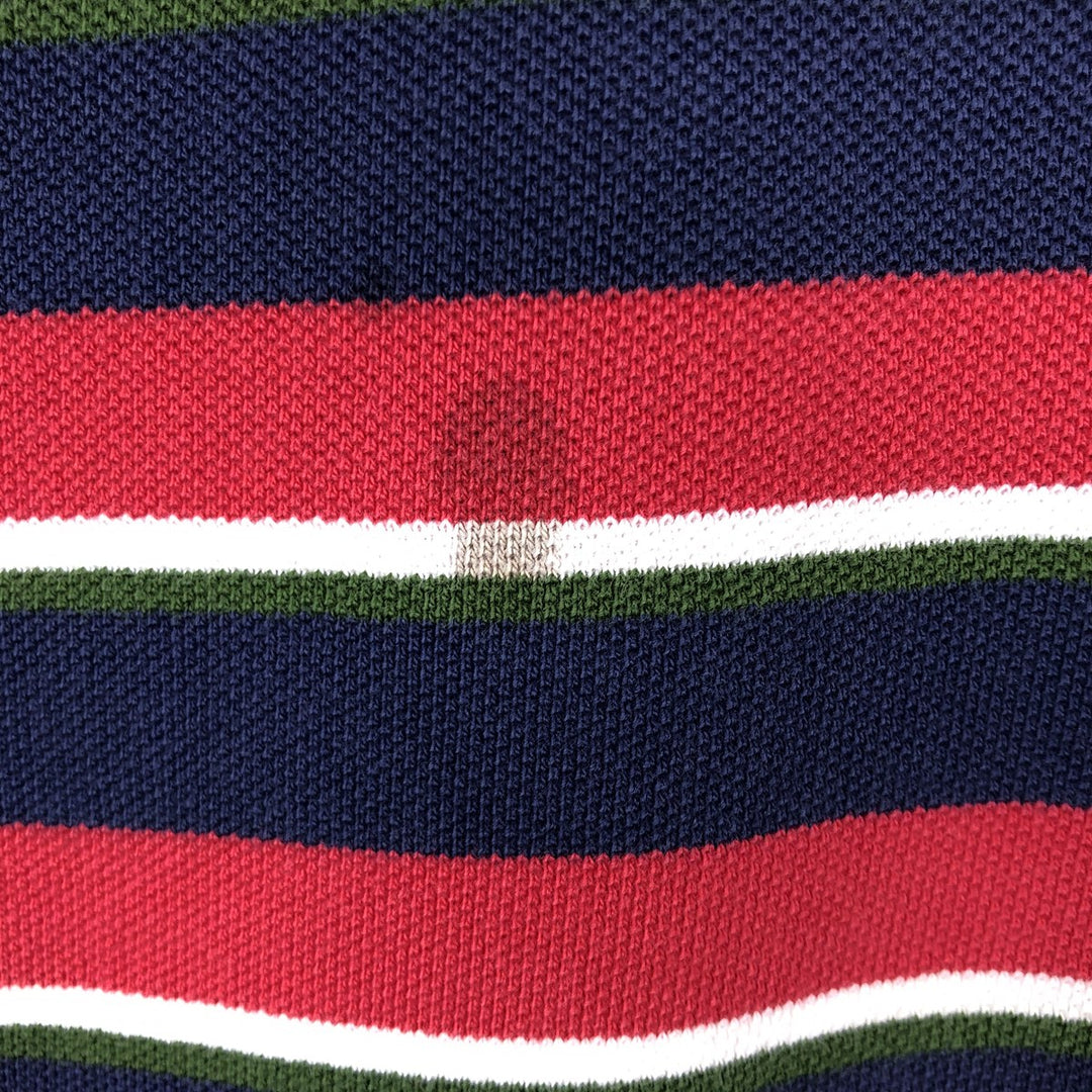 Ralph Lauren POLO by Ralph Lauren short sleeve striped polo shirt, men's size M cotton tricolor color Vintage Second Hand