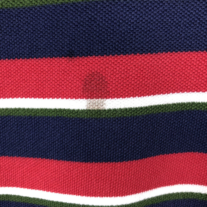 Ralph Lauren POLO by Ralph Lauren short sleeve striped polo shirt, men's size M cotton tricolor color Vintage Second Hand