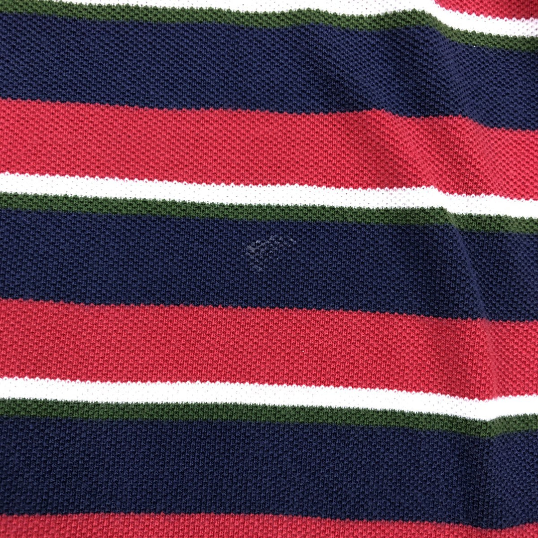 Ralph Lauren POLO by Ralph Lauren short sleeve striped polo shirt, men's size M cotton tricolor color Vintage Second Hand
