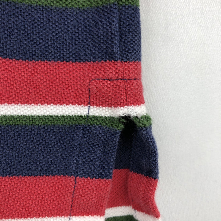Ralph Lauren POLO by Ralph Lauren short sleeve striped polo shirt, men's size M cotton tricolor color Vintage Second Hand