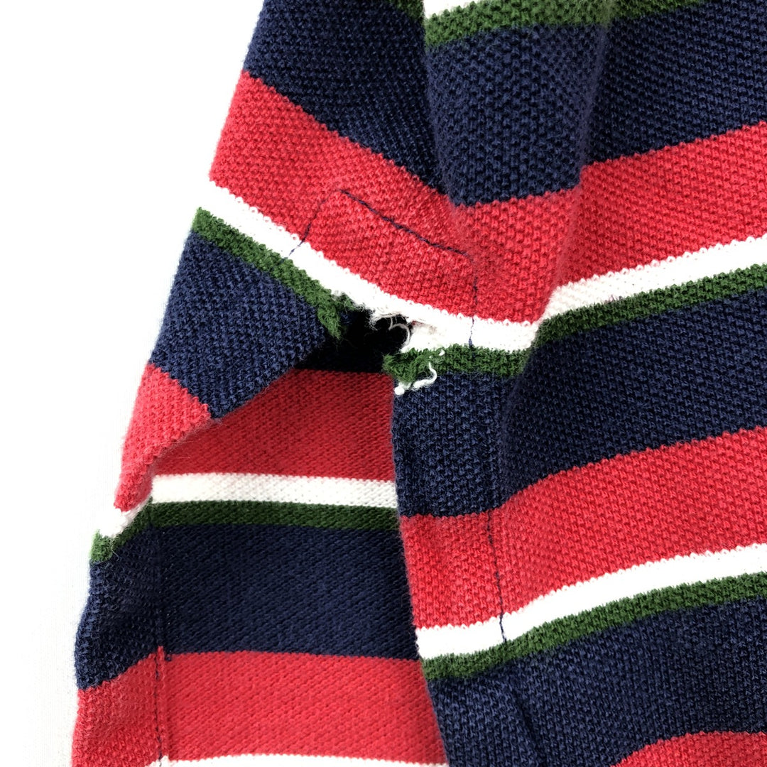 Ralph Lauren POLO by Ralph Lauren short sleeve striped polo shirt, men's size M cotton tricolor color Vintage Second Hand