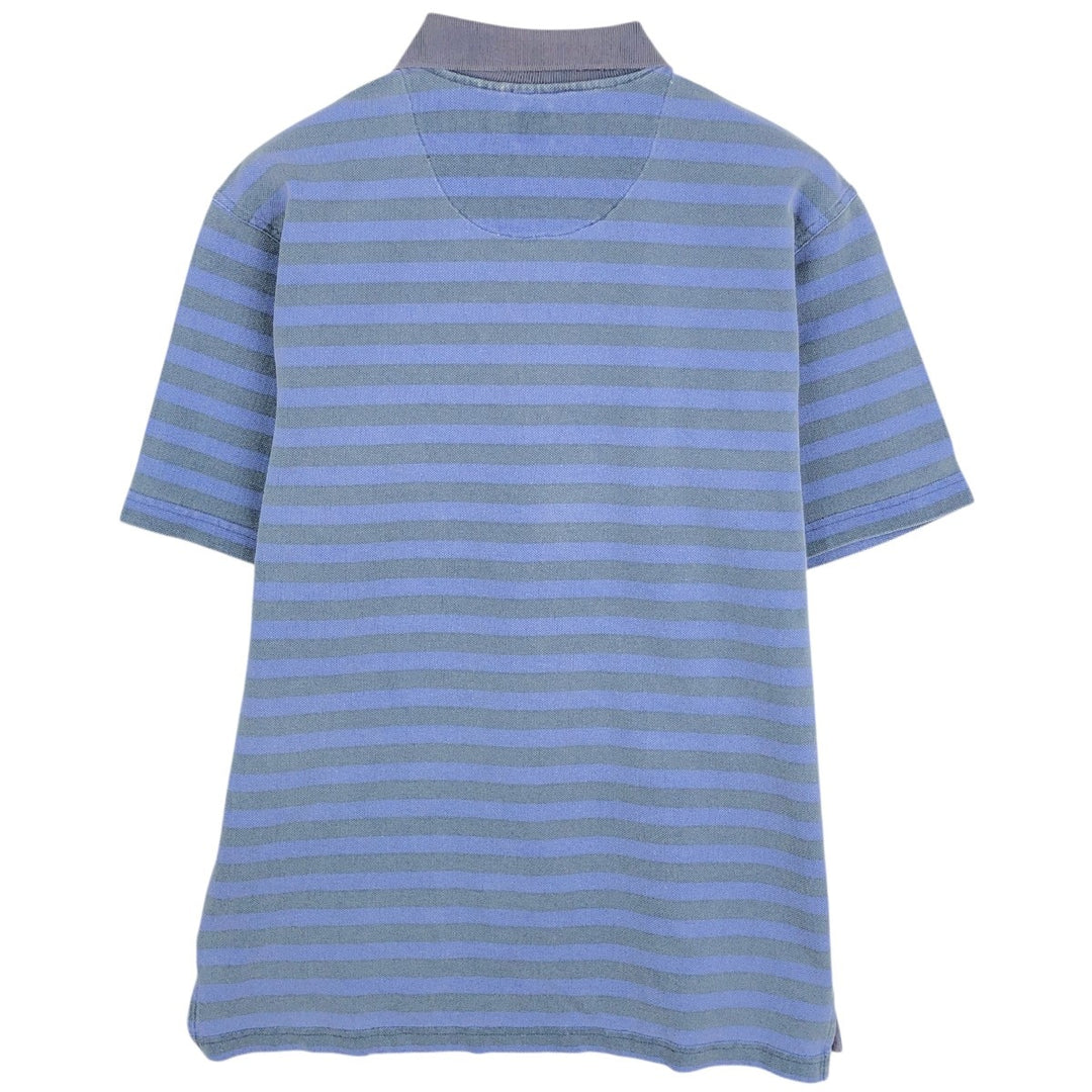 90'S GAP (Old GAP) Short-Sleeve Striped Polo Shirt, Men's Size M (Equivalent), Vintage cotton Blue type light blue Vintage Second Hand