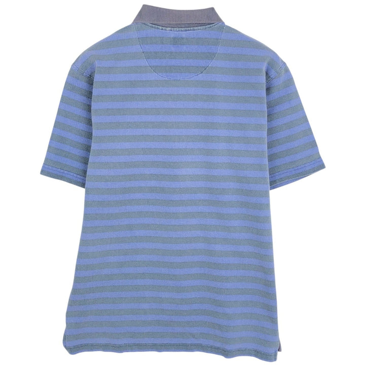 90'S GAP (Old GAP) Short-Sleeve Striped Polo Shirt, Men's Size M (Equivalent), Vintage cotton Blue type light blue Vintage Second Hand