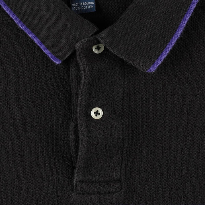 Ralph Lauren POLO by Ralph Lauren short sleeve polo shirt, men's size L cotton black type Vintage Second Hand