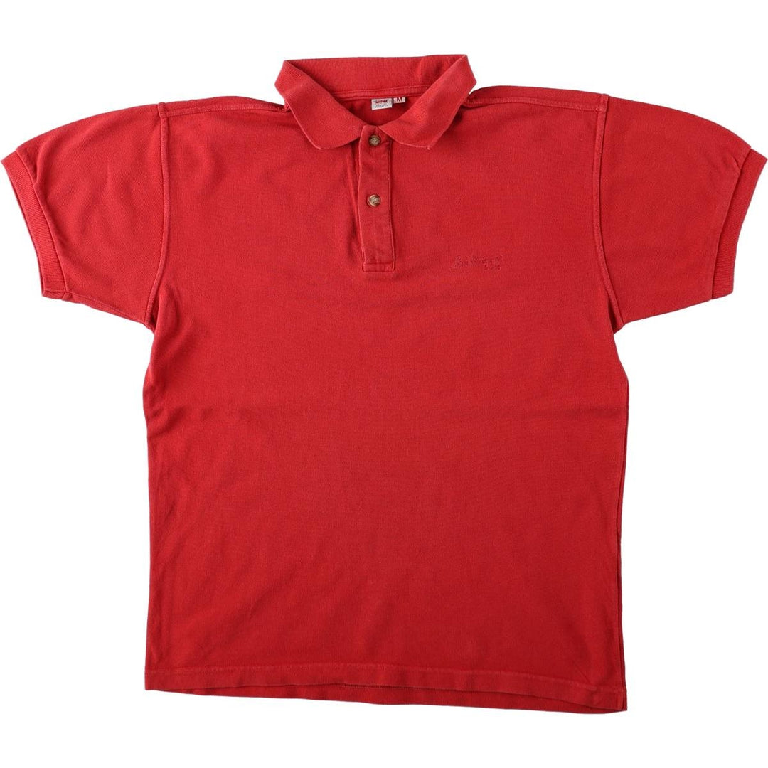 90'S Levi's short-sleeved polo shirt, men's size M equivalent, vintage. cotton red type Vintage Second Hand