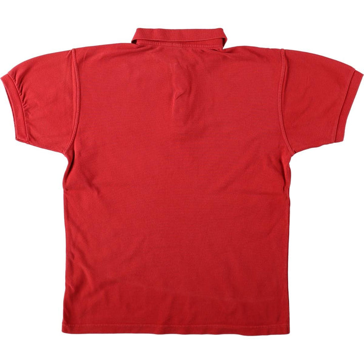 90'S Levi's short-sleeved polo shirt, men's size M equivalent, vintage. cotton red type Vintage Second Hand