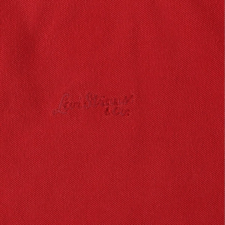 90'S Levi's short-sleeved polo shirt, men's size M equivalent, vintage. cotton red type Vintage Second Hand