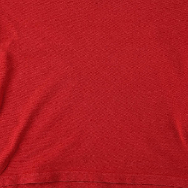 90'S Levi's short-sleeved polo shirt, men's size M equivalent, vintage. cotton red type Vintage Second Hand