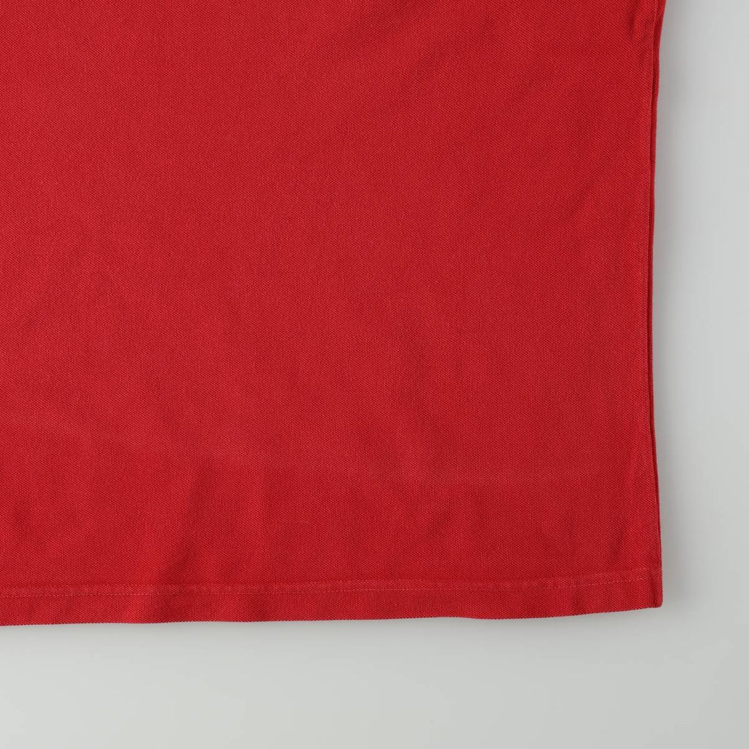 90'S Levi's short-sleeved polo shirt, men's size M equivalent, vintage. cotton red type Vintage Second Hand
