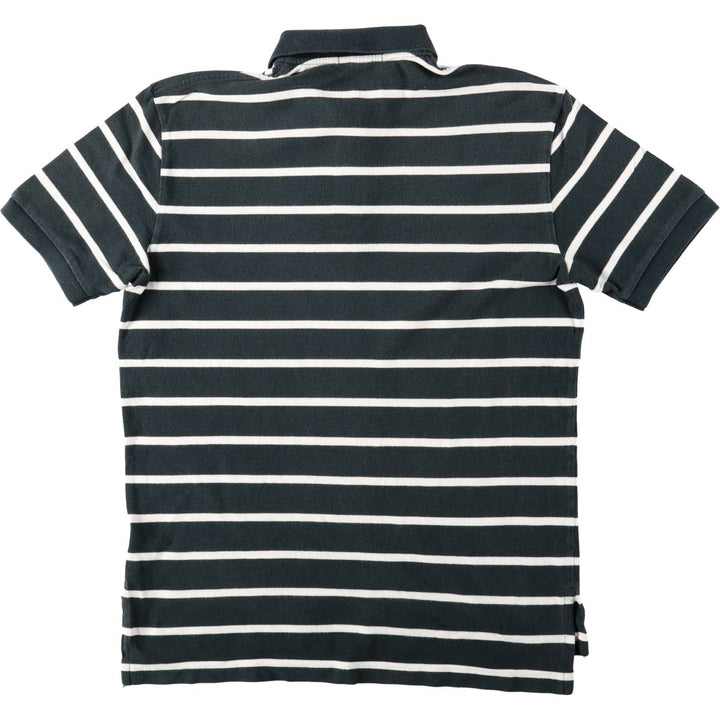 Ralph Lauren POLO by Ralph Lauren short sleeve striped polo shirt, men's size L cotton black type Vintage Second Hand