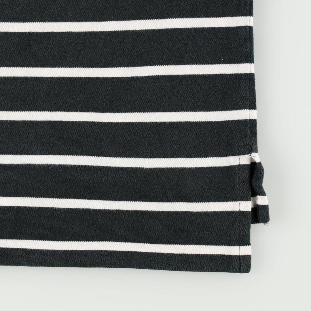 Ralph Lauren POLO by Ralph Lauren short sleeve striped polo shirt, men's size L cotton black type Vintage Second Hand