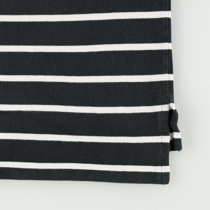 Ralph Lauren POLO by Ralph Lauren short sleeve striped polo shirt, men's size L cotton black type Vintage Second Hand
