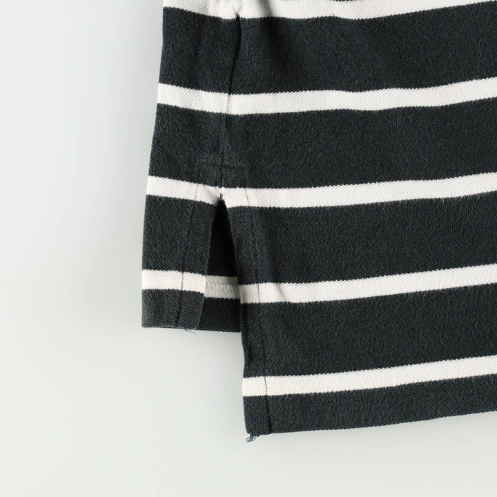 Ralph Lauren POLO by Ralph Lauren short sleeve striped polo shirt, men's size L cotton black type Vintage Second Hand