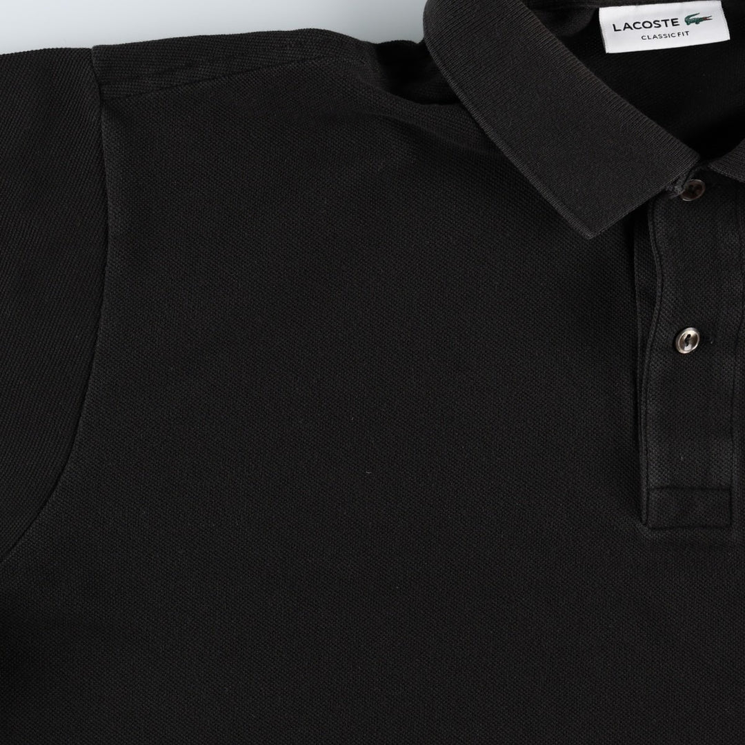 Lacoste Classic Fit short sleeve polo shirt, men's size L unclear black type Vintage Second Hand