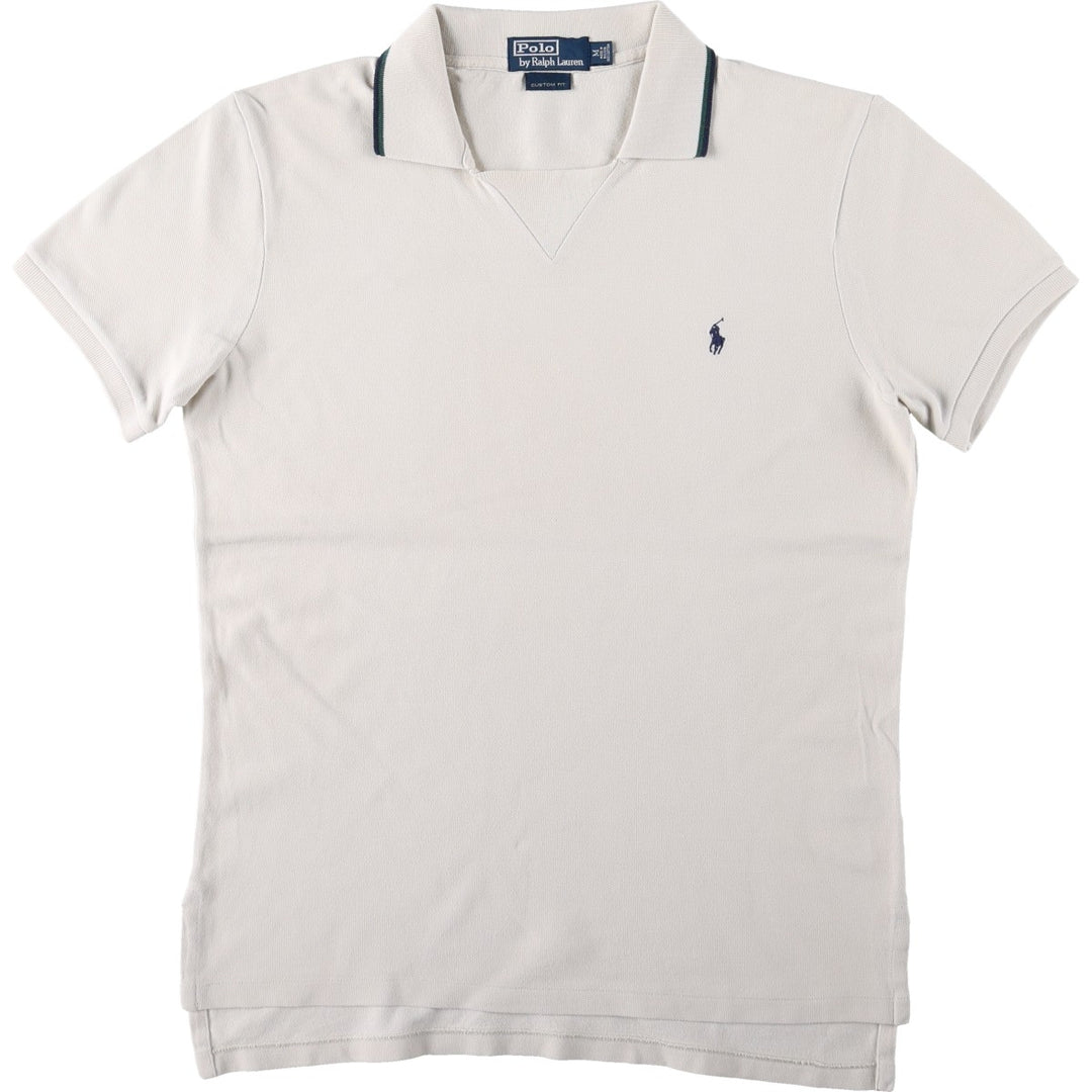 Ralph Lauren POLO by Ralph Lauren CUSTOM FIT short sleeve polo shirt, men's M size cotton white type Vintage Second Hand