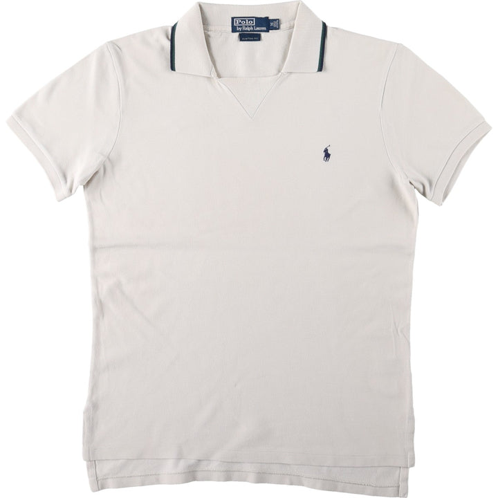 Ralph Lauren POLO by Ralph Lauren CUSTOM FIT short sleeve polo shirt, men's M size cotton white type Vintage Second Hand