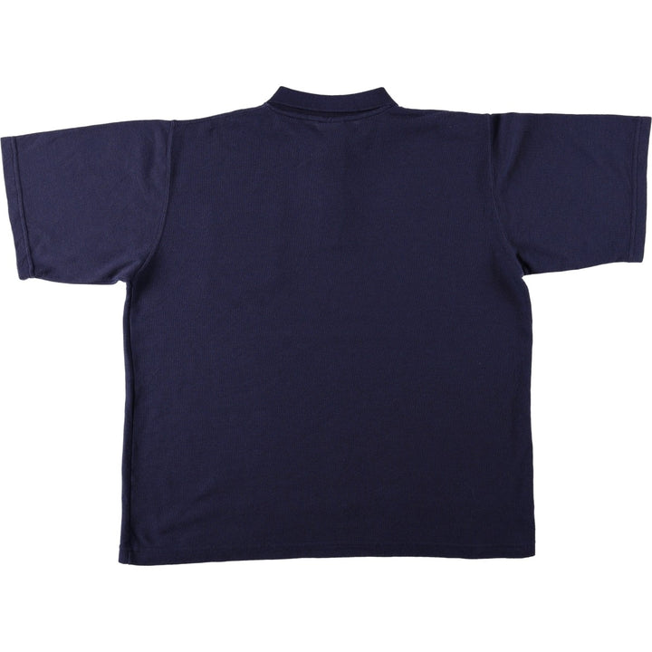 Carhartt Short-Sleeve Polo Shirt, Men's Size L (approx.) cotton navy blue type Vintage Second Hand
