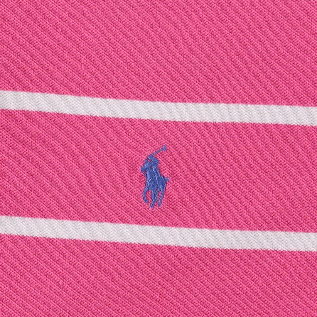 Ralph Lauren POLO by Ralph Lauren short sleeve striped polo shirt, men's size M cotton pink type Vintage Second Hand