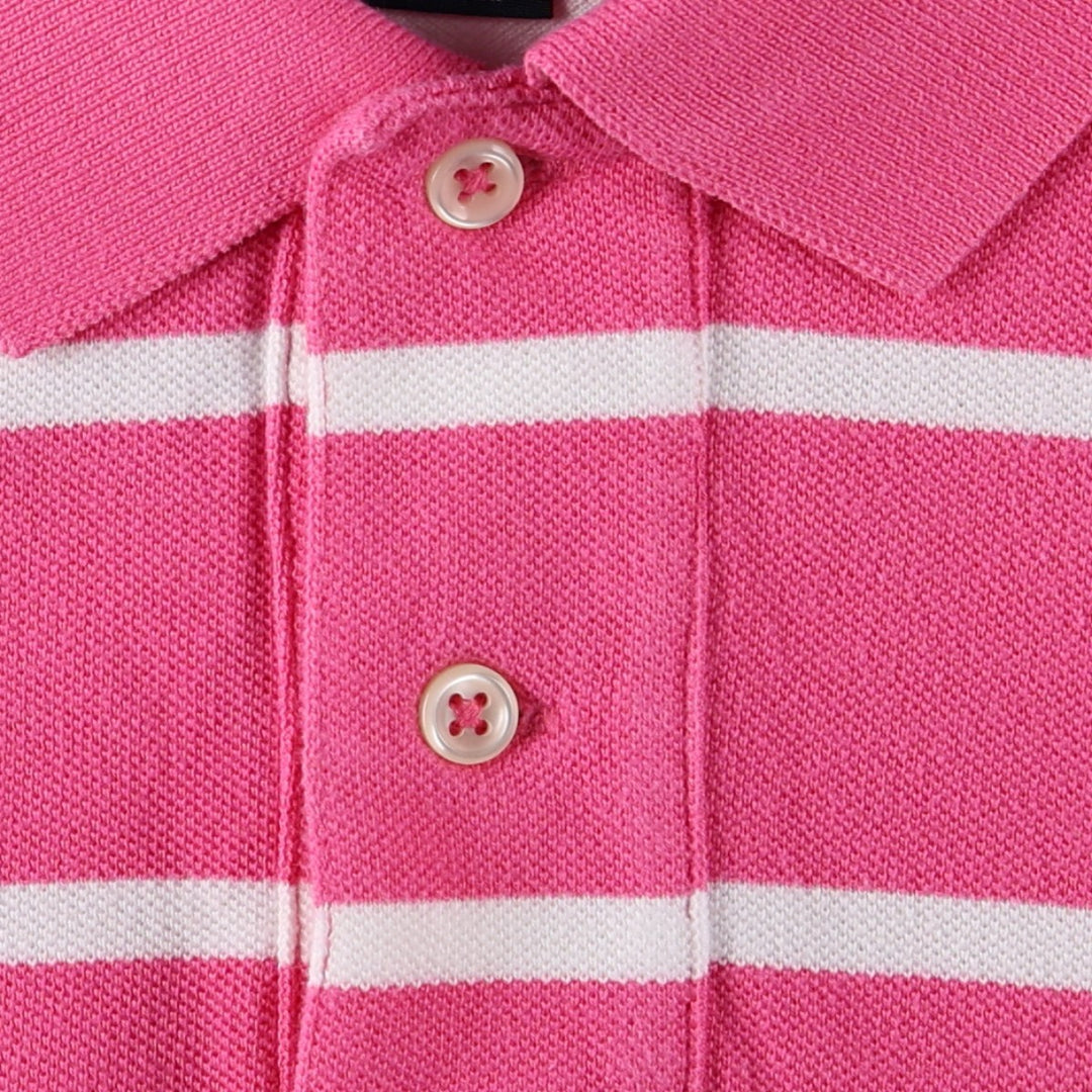 Ralph Lauren POLO by Ralph Lauren short sleeve striped polo shirt, men's size M cotton pink type Vintage Second Hand