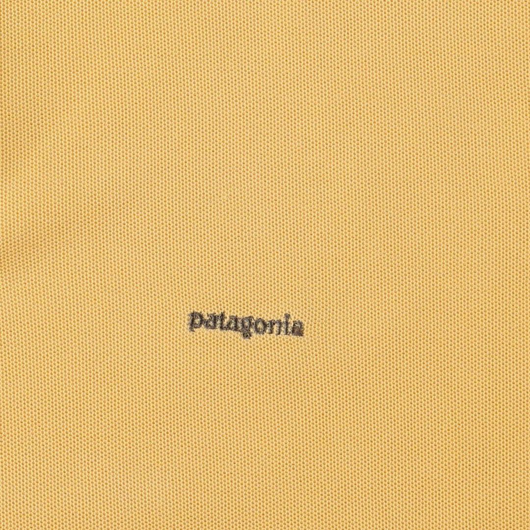 Patagonia Organic Cotton Short-Sleeve Polo Shirt, Men's Size XL (approx.) unclear yellow type Vintage Second Hand