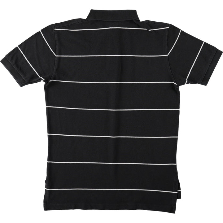 Ralph Lauren POLO by Ralph Lauren short sleeve striped polo shirt, men's size M cotton black type Vintage Second Hand