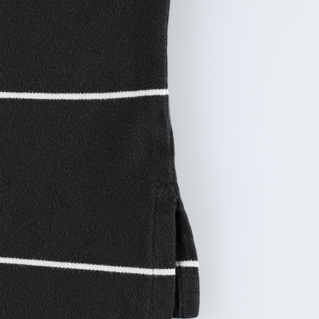 Ralph Lauren POLO by Ralph Lauren short sleeve striped polo shirt, men's size M cotton black type Vintage Second Hand