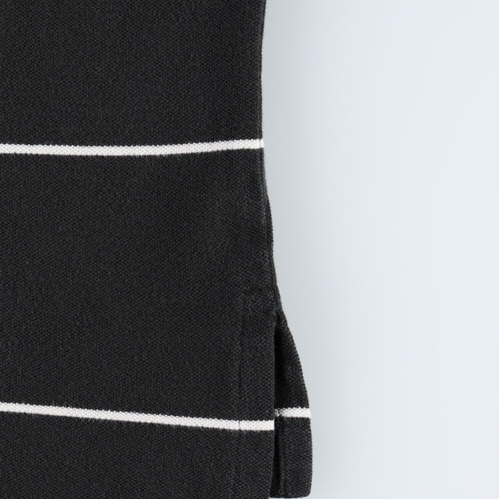 Ralph Lauren POLO by Ralph Lauren short sleeve striped polo shirt, men's size M cotton black type Vintage Second Hand