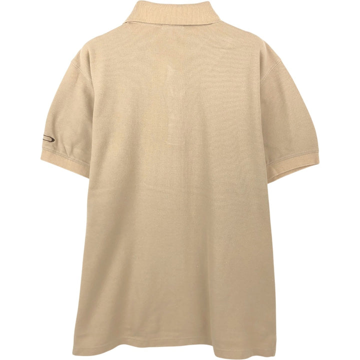 90'S Oakley short-sleeved polo shirt, men's size M equivalent, vintage. cotton Beige type Vintage Second Hand