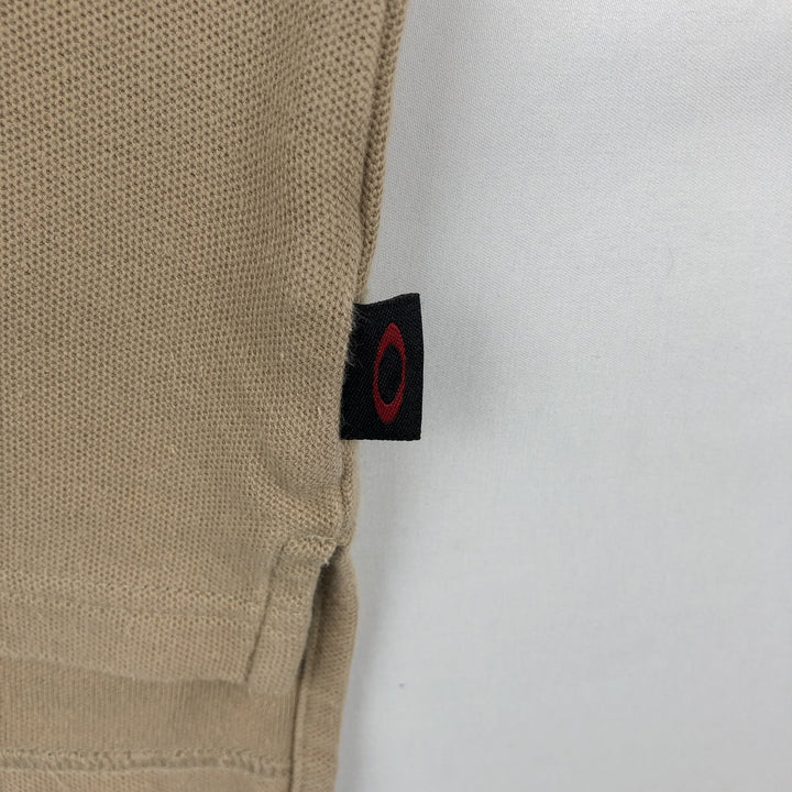 90'S Oakley short-sleeved polo shirt, men's size M equivalent, vintage. cotton Beige type Vintage Second Hand