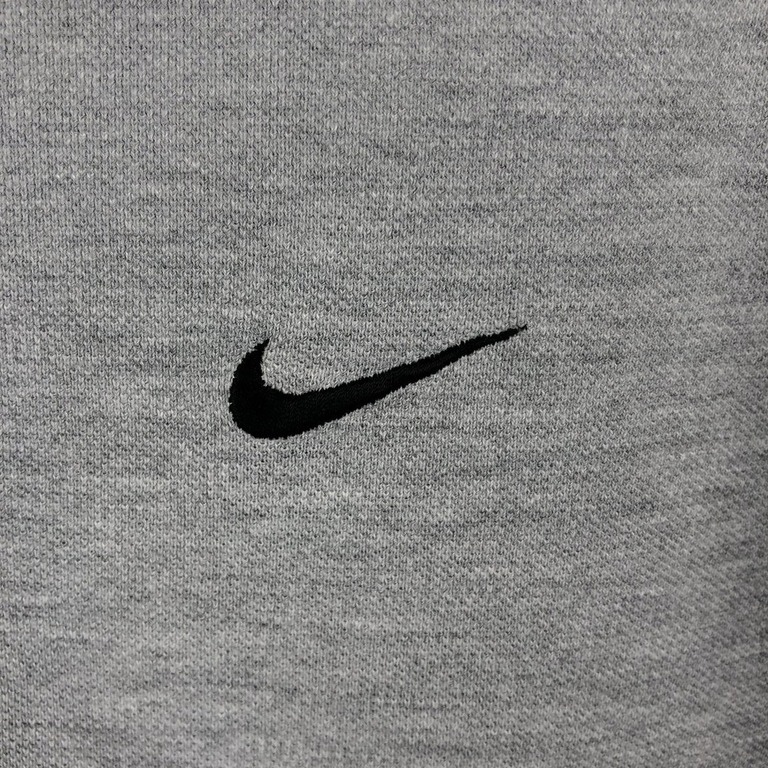90s-era Nike short-sleeved polo shirt, men's size XL equivalent, vintage. cotton gray type Vintage Second Hand