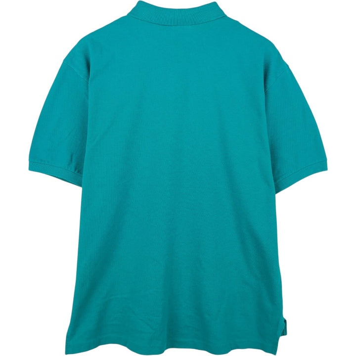 90'S Nike Silver Tag Short-Sleeve Polo Shirt, Made in USA, Men's XL (approx.), Vintage cotton turquoise blue Vintage Second Hand