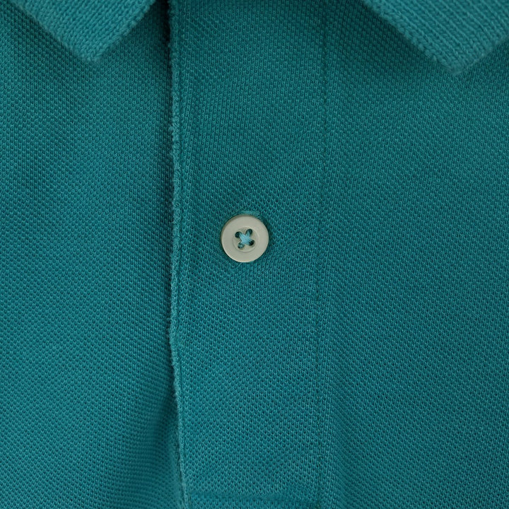 90'S Nike Silver Tag Short-Sleeve Polo Shirt, Made in USA, Men's XL (approx.), Vintage cotton turquoise blue Vintage Second Hand