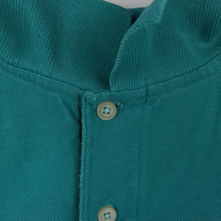 90'S Nike Silver Tag Short-Sleeve Polo Shirt, Made in USA, Men's XL (approx.), Vintage cotton turquoise blue Vintage Second Hand