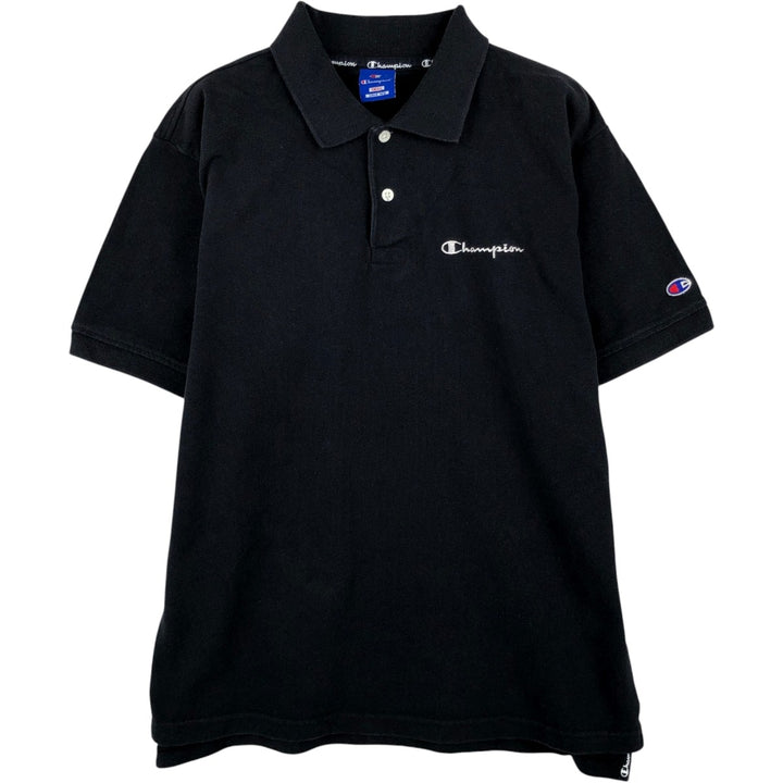 Champion short-sleeved polo shirt, made in the USA, men's size S. unclear black type Vintage Second Hand