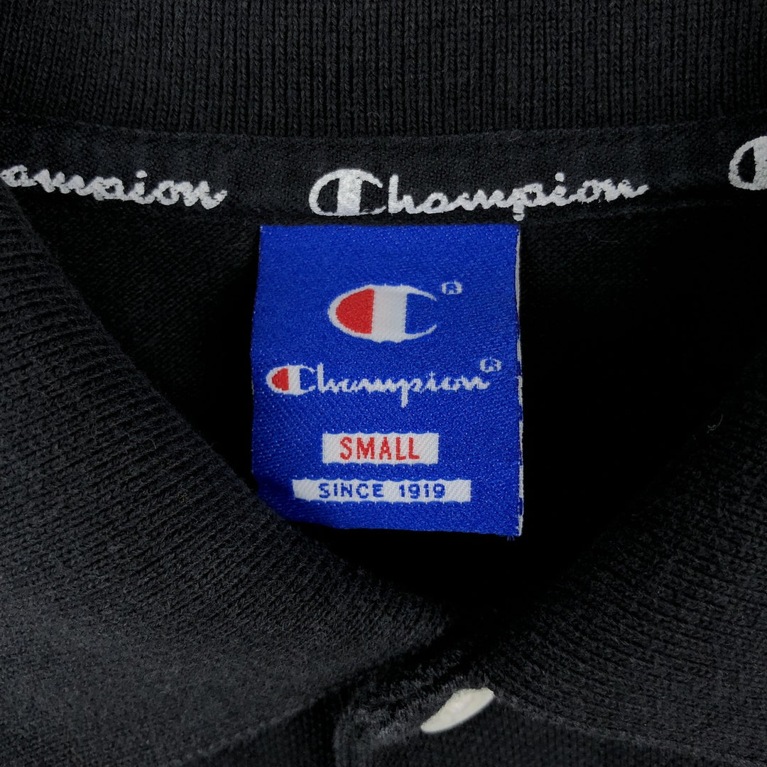Champion short-sleeved polo shirt, made in the USA, men's size S. unclear black type Vintage Second Hand
