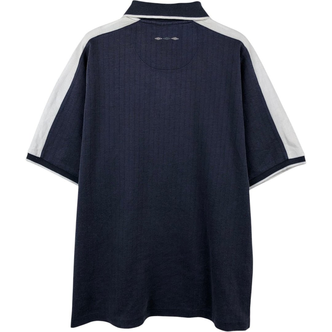 90s-00'S Umbro Short Sleeve Polo Shirt, Men's Size L, Vintage unclear black type Vintage Second Hand