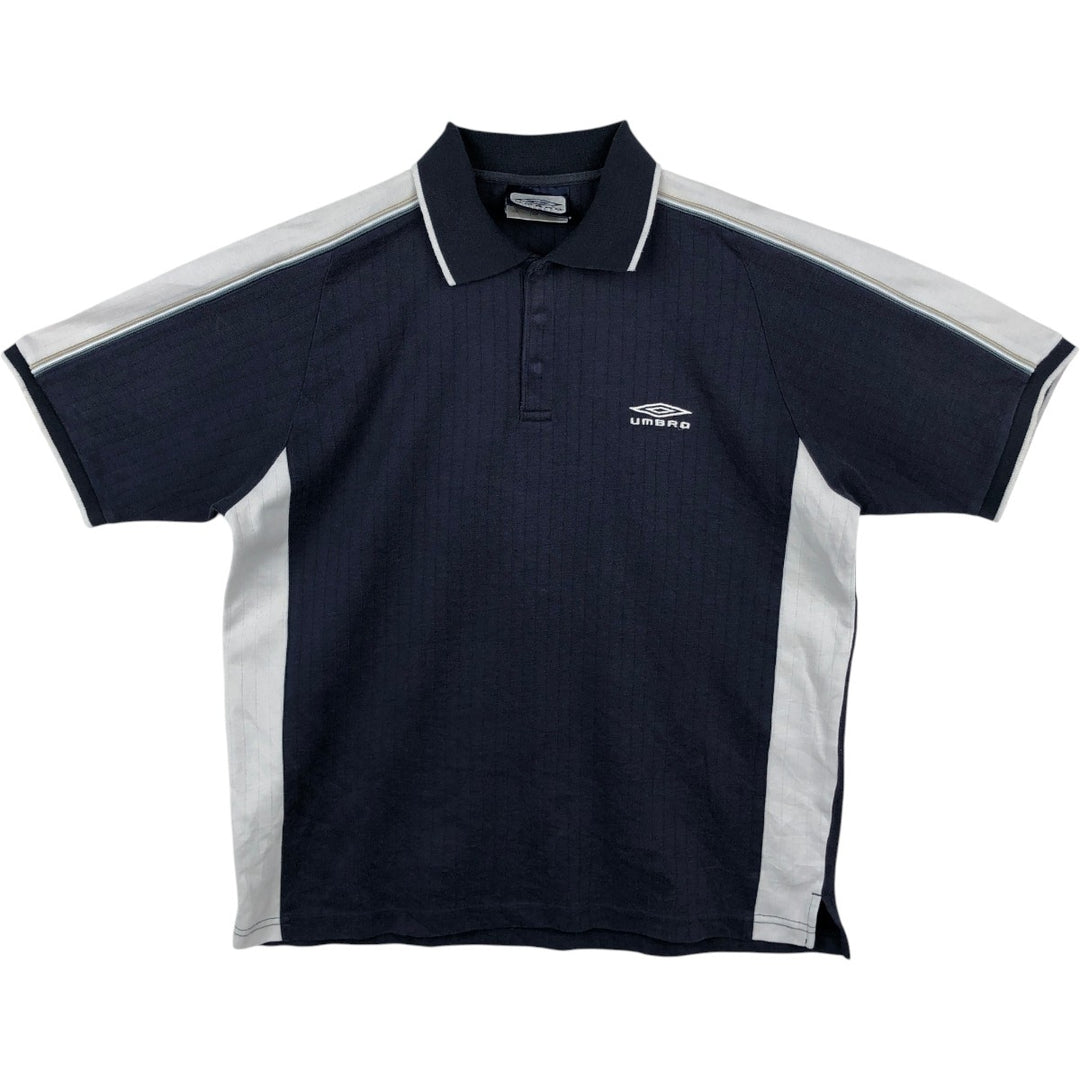 90s-00'S Umbro Short Sleeve Polo Shirt, Men's Size L, Vintage unclear black type Vintage Second Hand