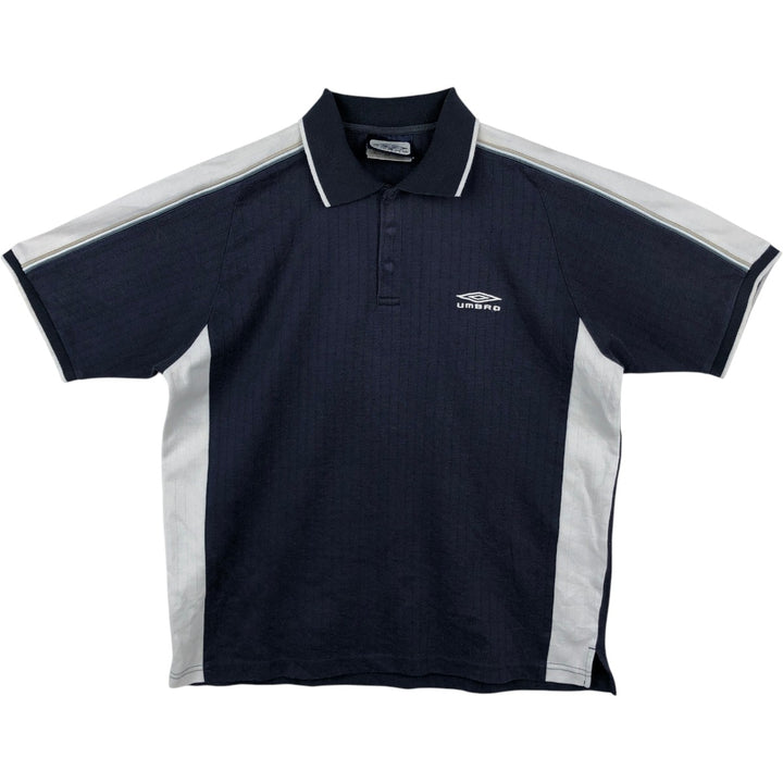 90s-00'S Umbro Short Sleeve Polo Shirt, Men's Size L, Vintage unclear black type Vintage Second Hand