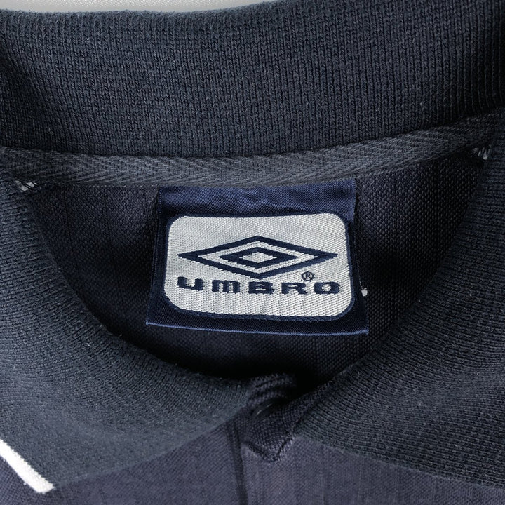 90s-00'S Umbro Short Sleeve Polo Shirt, Men's Size L, Vintage unclear black type Vintage Second Hand