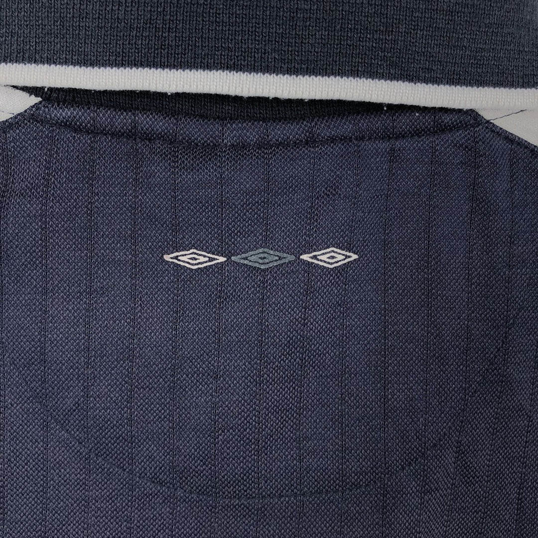 90s-00'S Umbro Short Sleeve Polo Shirt, Men's Size L, Vintage unclear black type Vintage Second Hand