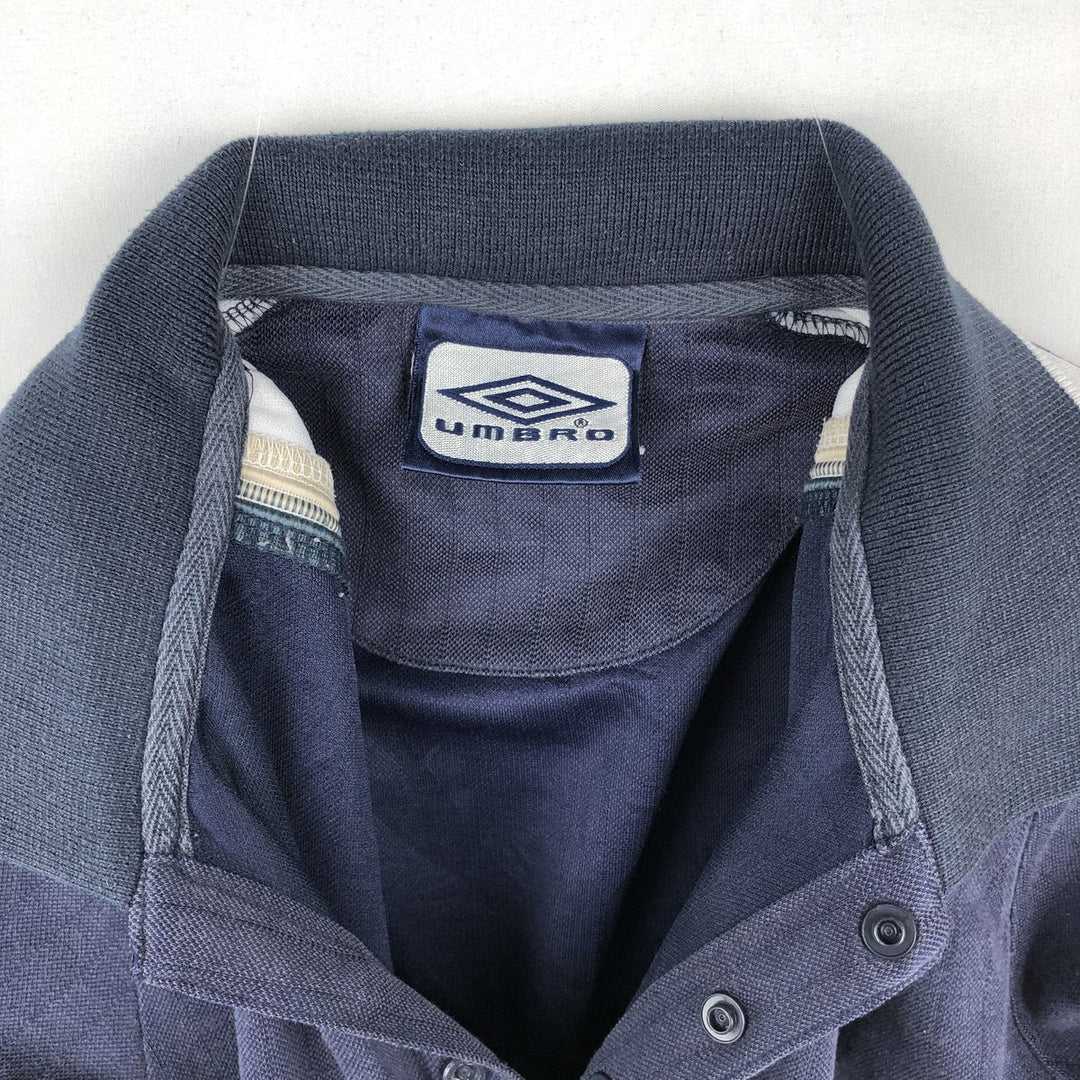 90s-00'S Umbro Short Sleeve Polo Shirt, Men's Size L, Vintage unclear black type Vintage Second Hand