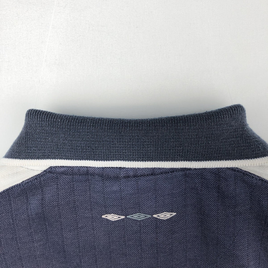90s-00'S Umbro Short Sleeve Polo Shirt, Men's Size L, Vintage unclear black type Vintage Second Hand