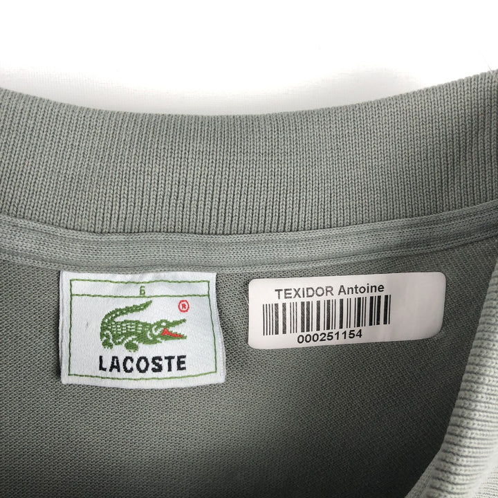 Lacoste LACOSTE Short Sleeve Polo Shirt Size 6 Men's XL cotton gray type Vintage Second Hand