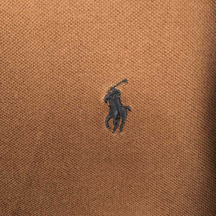 Ralph Lauren POLO by Ralph Lauren CUSTOM FIT short sleeve polo shirt, men's XL size unclear brown type Vintage Second Hand