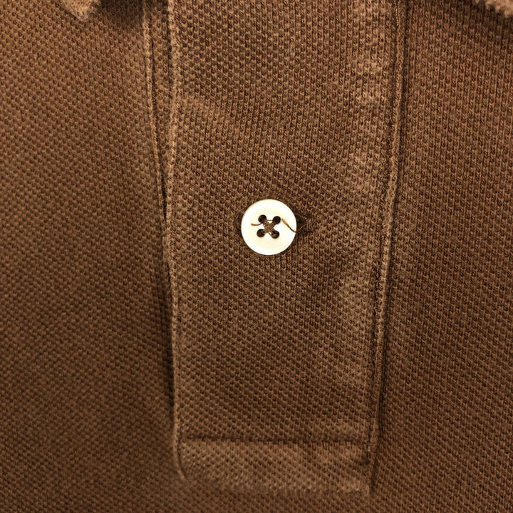 Ralph Lauren POLO by Ralph Lauren CUSTOM FIT short sleeve polo shirt, men's XL size unclear brown type Vintage Second Hand